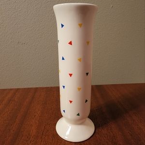 80s Triangle Pattern Vase
